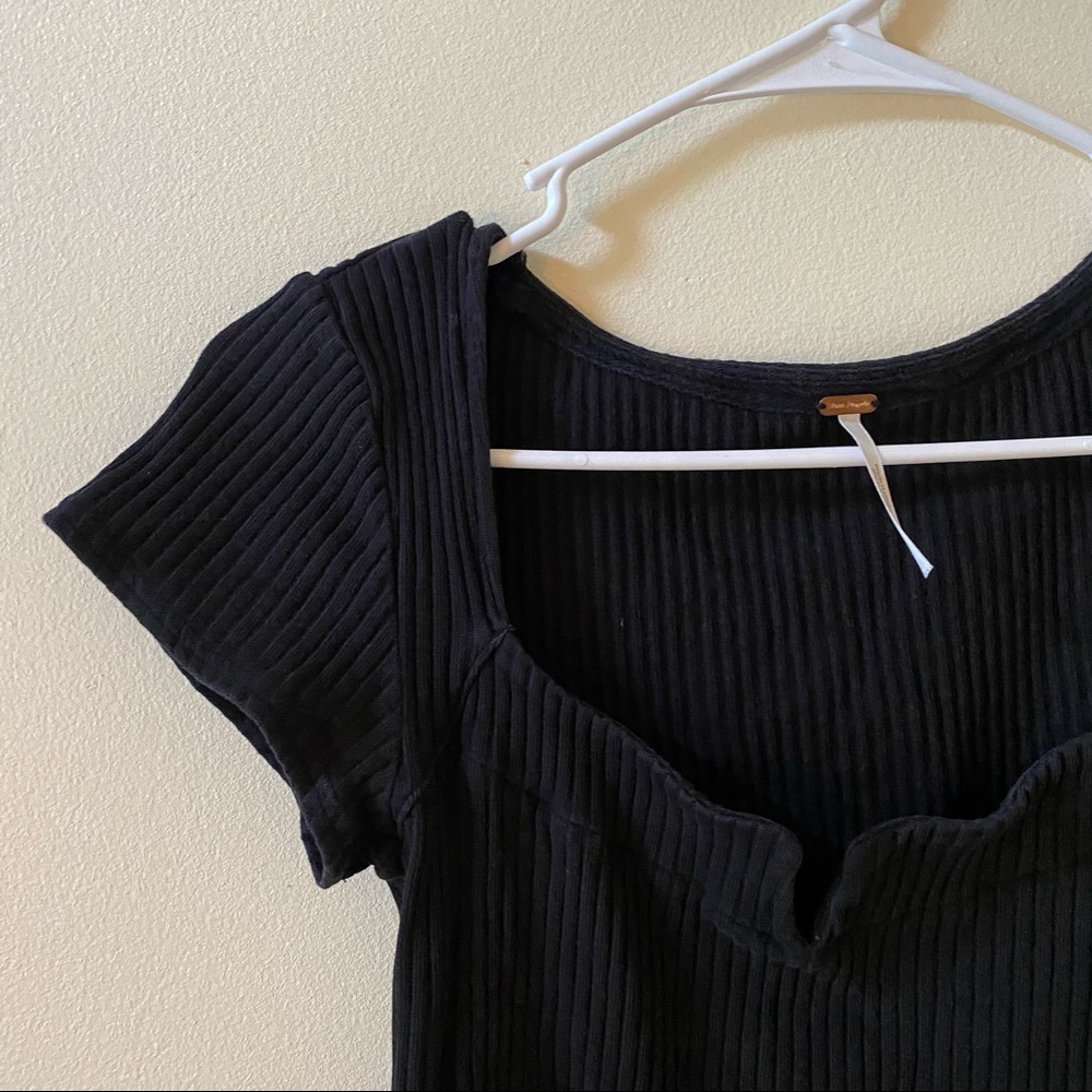 Notched ribbed t-shirt - Free People - S fits M